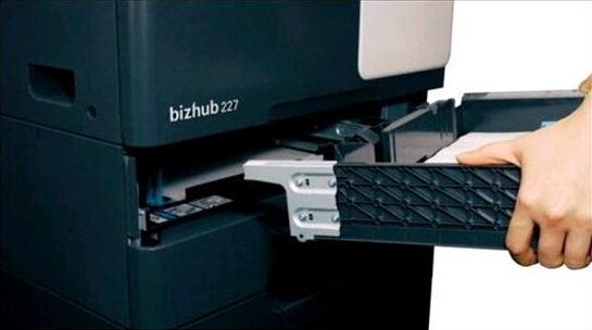 柯尼卡美能達(dá)bizhub287復(fù)印機(jī)可拆卸紙盒設(shè)計